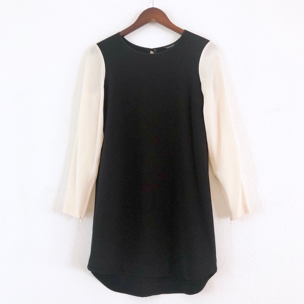 Club Monaco Contrast Sheath Dress Black Nude - Picture 4 of 8